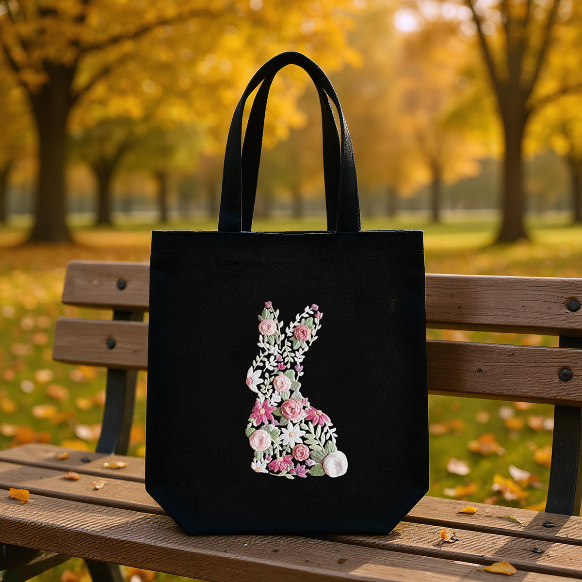 Rabbit - DIY Embroidery Cross Stitch Kit with Pattern Cotton Threads Needles Hoop 32×37CM/12.60×14.57in