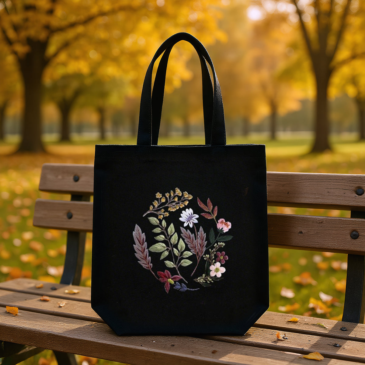 Flowers And Grass - DIY Embroidery Cross Stitch Kit with Pattern Cotton Threads Needles Hoop 32×37CM/12.60×14.57in