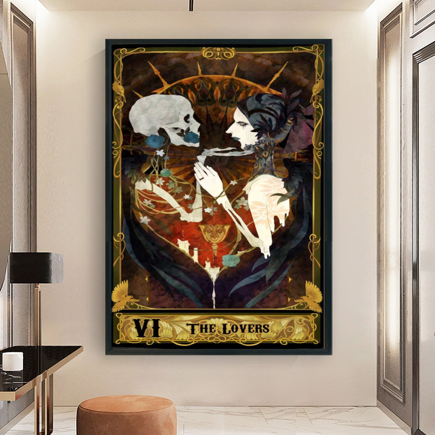 Tarot Series - The Lovers - Full 11CT Stamped Cross Stitch 50x70CM - Huacan