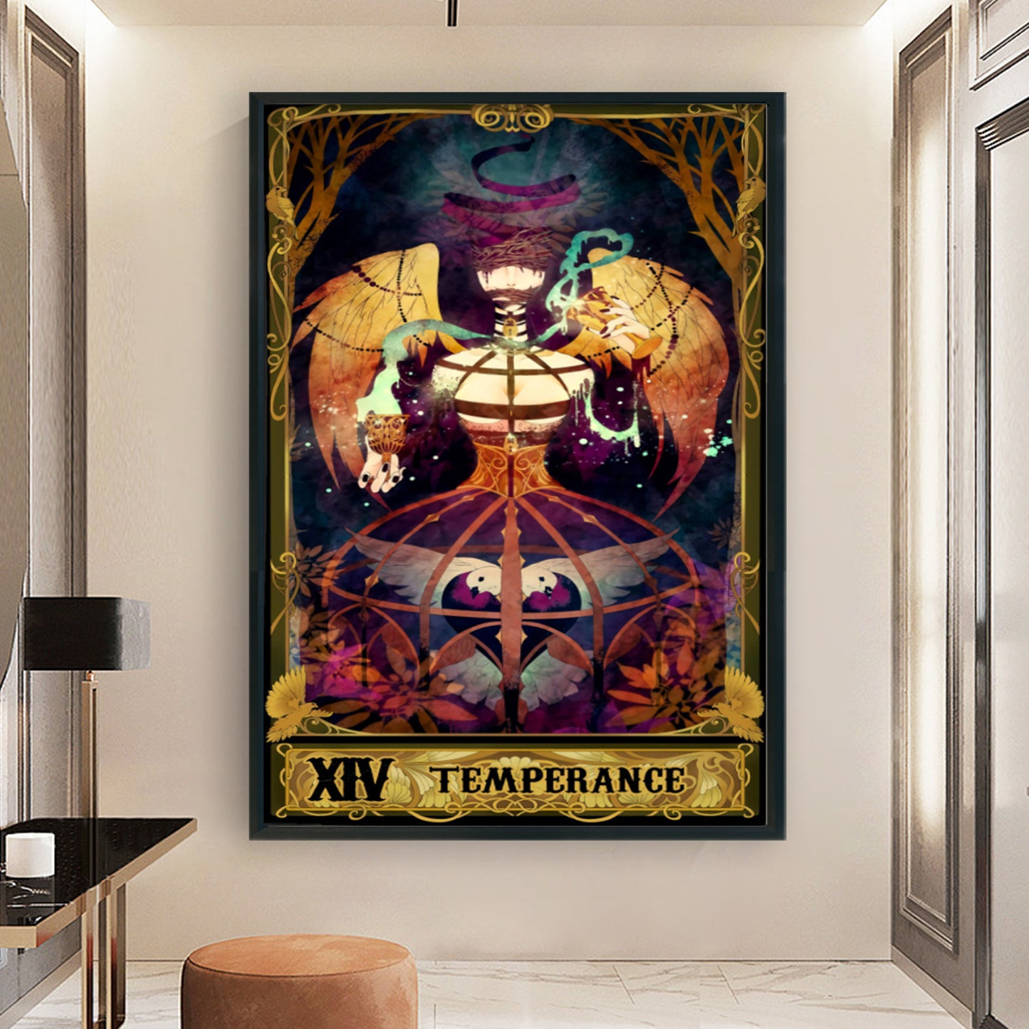 Tarot Series - Temperance - Full 11CT Stamped Cross Stitch 50x70CM - Huacan