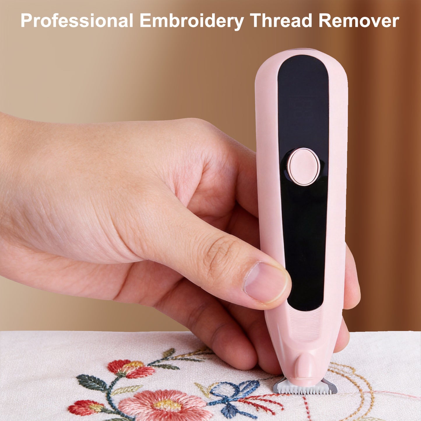 Electric Professional Seam Ripper Rechargeable Stitches Eraser for Embroidery Embroidery Tools for Women Mothers Beginners Enthusiasts (Pink)