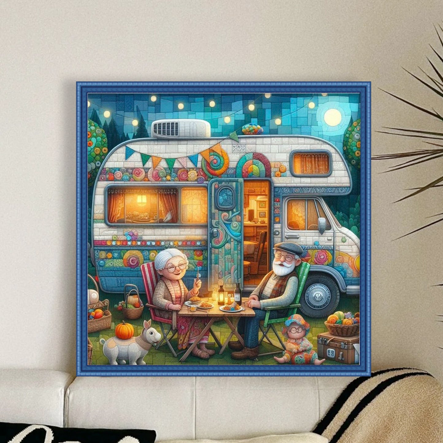 Car - Full 11CT Counted Cross Stitch 40x40CM - Yishu