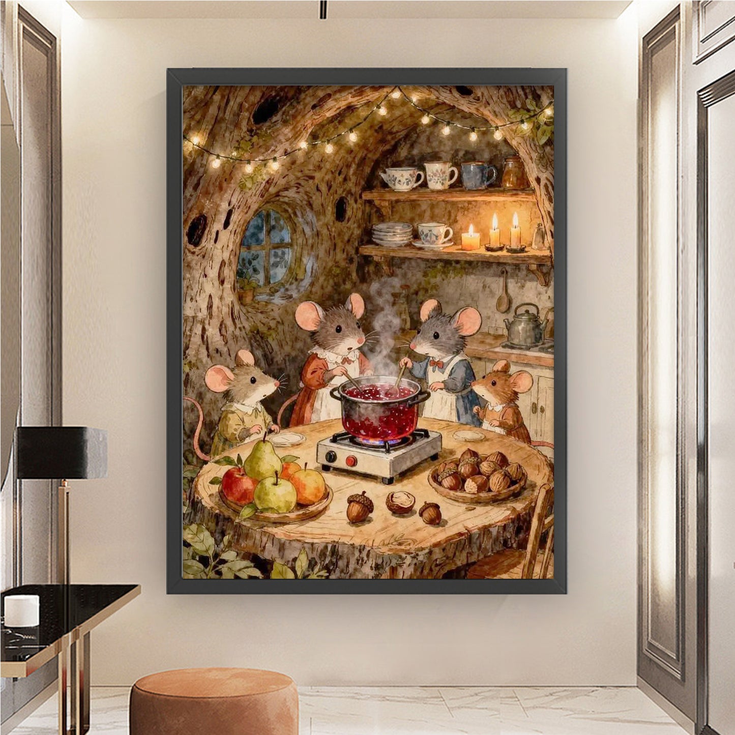 Animal World - Full 11CT Stamped Cross Stitch 45x60CM - Yishu