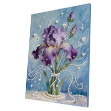 Load image into Gallery viewer, DIY Pearl Painting Kit 30x40CM Iris Framed Handmade Pearl Material Art Set Room Wall Decoration