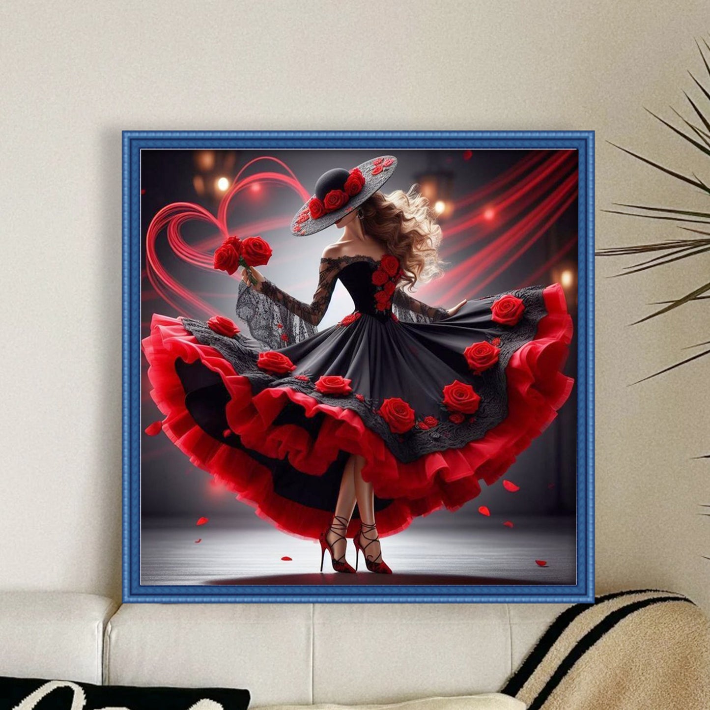 Girl - Full 18CT Stamped Cross Stitch 45x45CM - Huacan