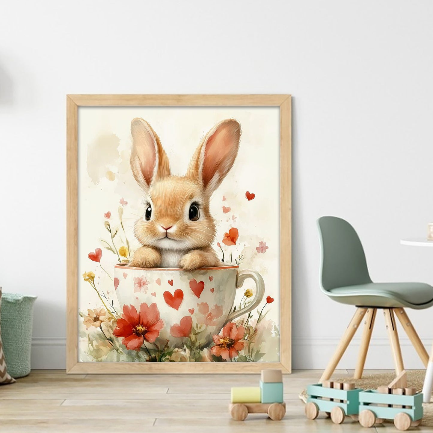 Rabbit - Full 11CT Stamped Cross Stitch 40x50CM - Huacan