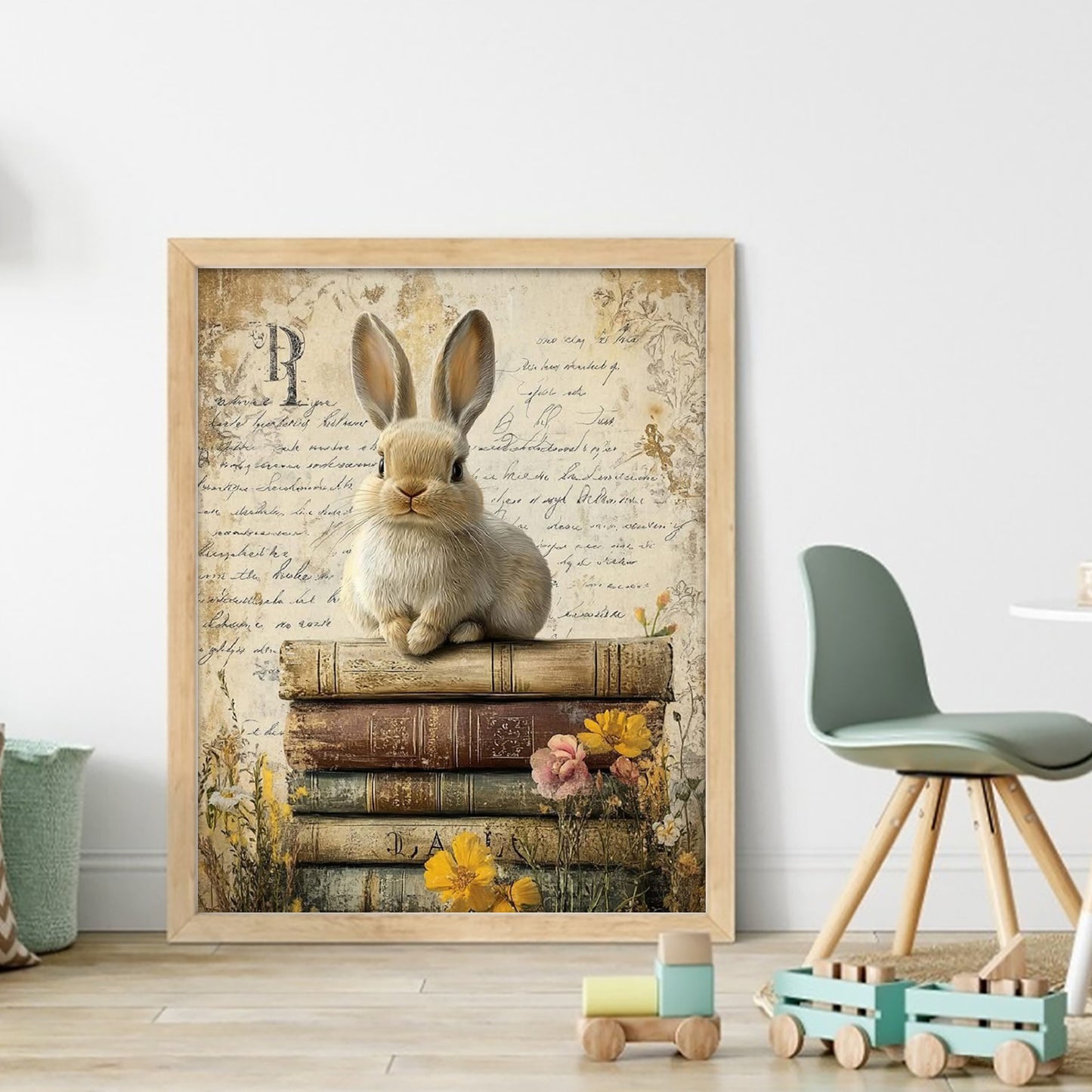 Rabbit - Full 11CT Stamped Cross Stitch 40x50CM - Huacan