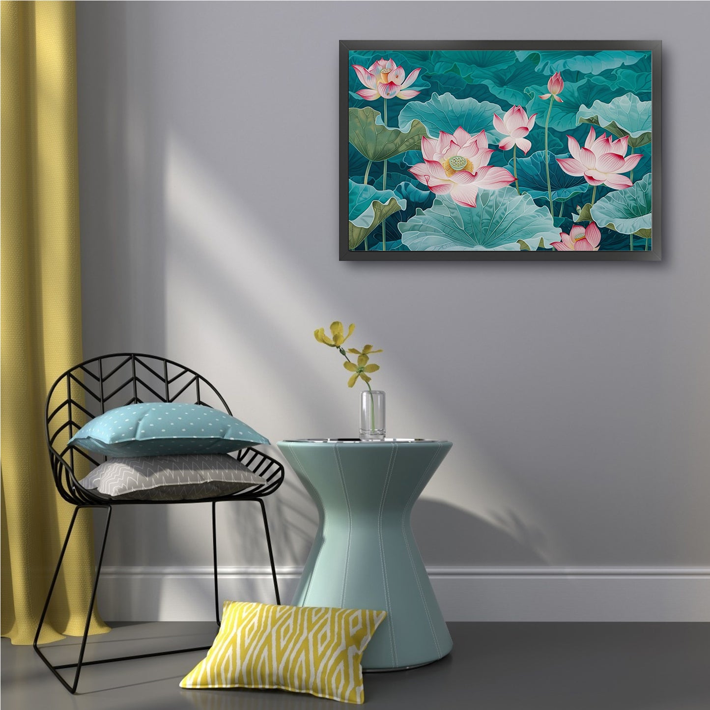Lotus - Full 11CT Stamped Cross Stitch 50x35CM - Huacan