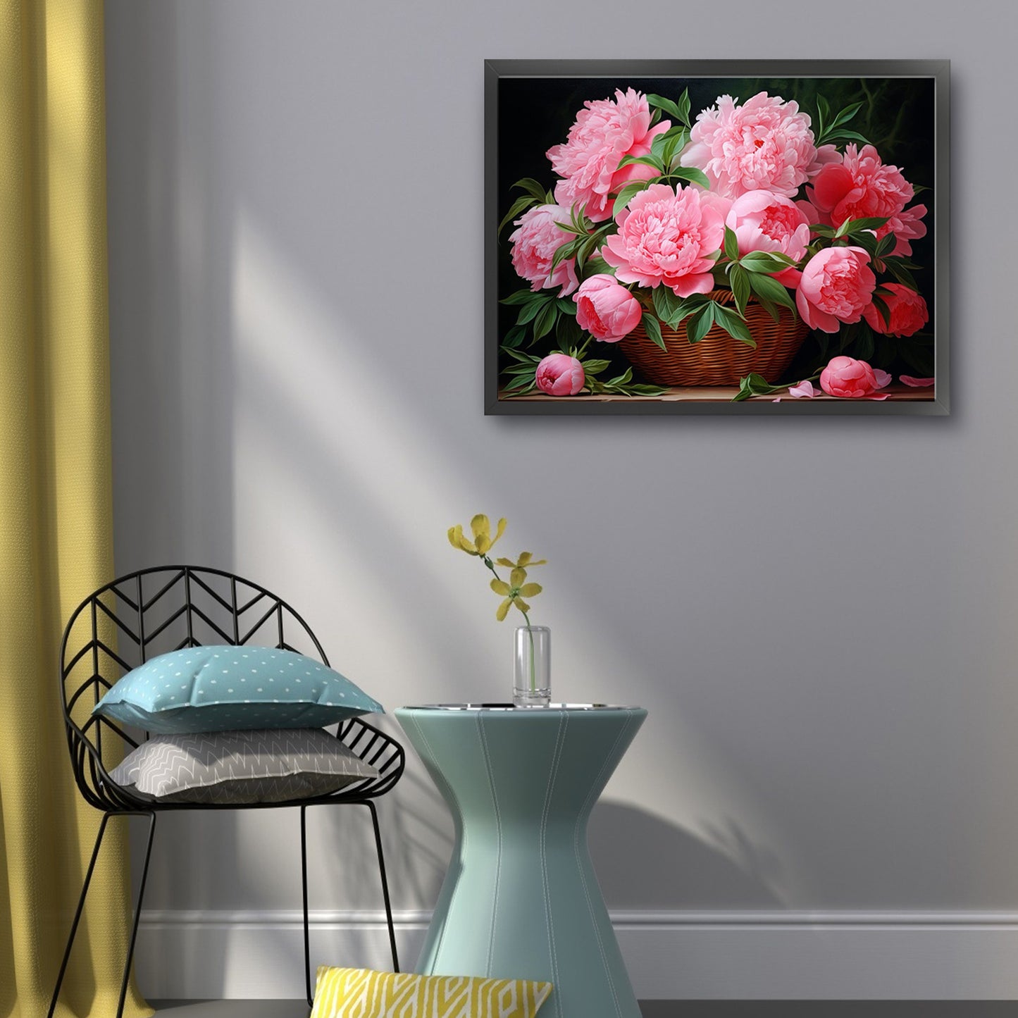 Peony - Full 11CT Stamped Cross Stitch 50x40CM - Huacan
