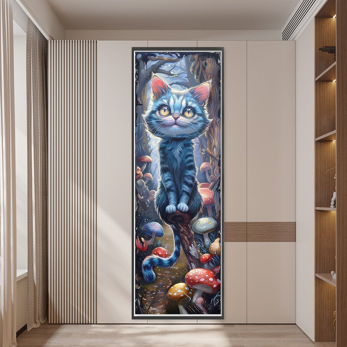 Cat - Full 11CT Stamped Cross Stitch 30x90CM - Yishu