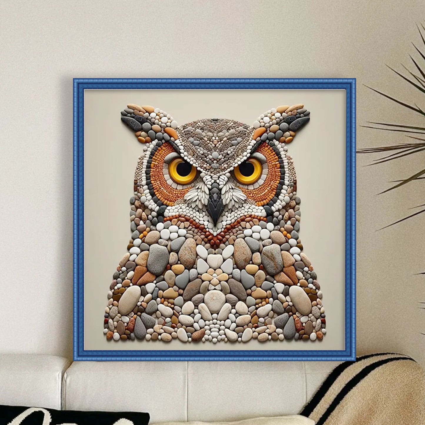 Owl - Full 11CT Stamped Cross Stitch 40x40CM - Yishu