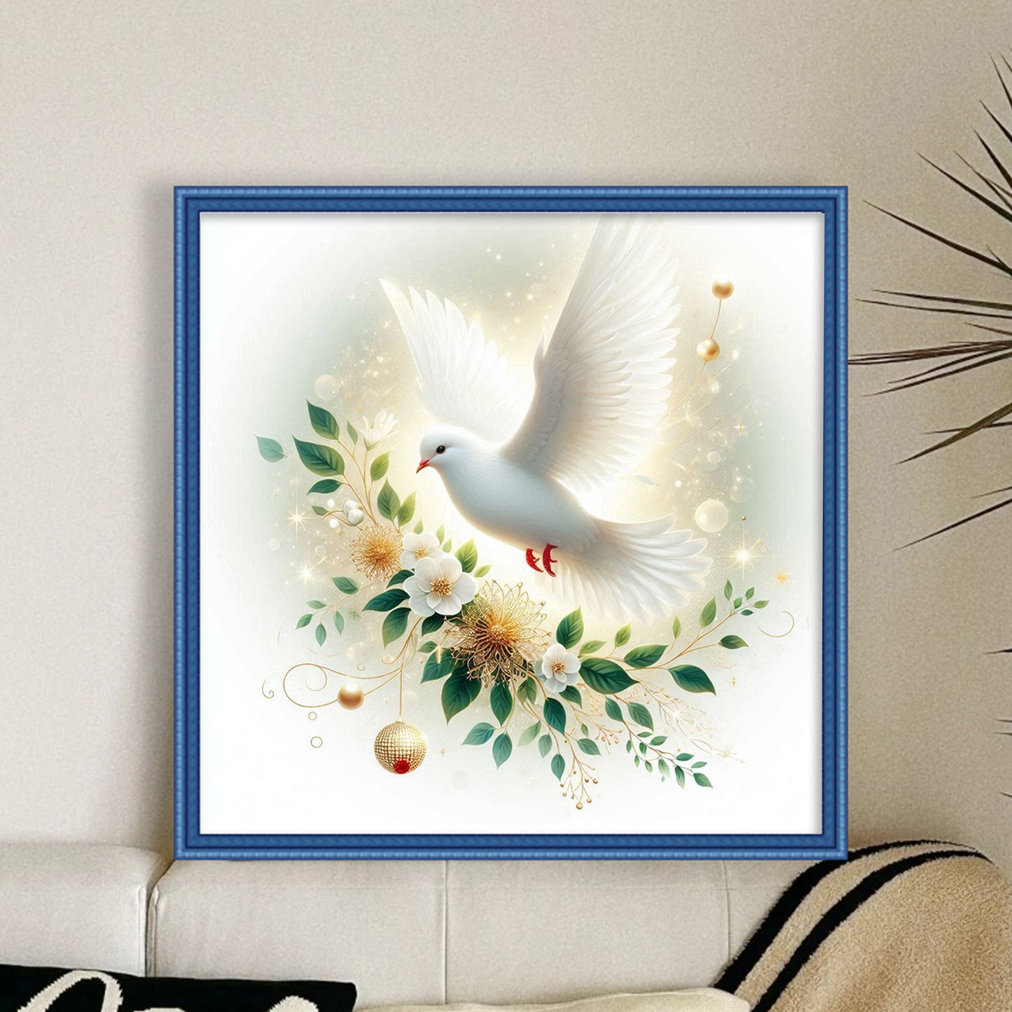 White Dove - Full 11CT Stamped Cross Stitch 40x40CM - Yishu