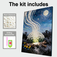 Load image into Gallery viewer, DIY Pearl Painting Kit 30x40CM Forest Light Framed Handmade Pearl Material Art Set Room Wall Decoration