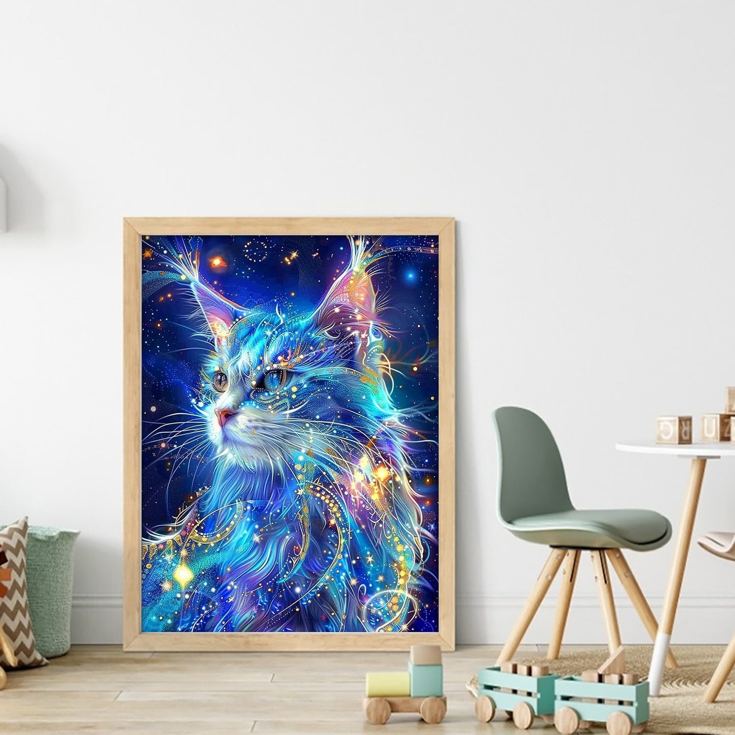 Cat - Full 11CT Stamped Cross Stitch 40x53CM - Yishu