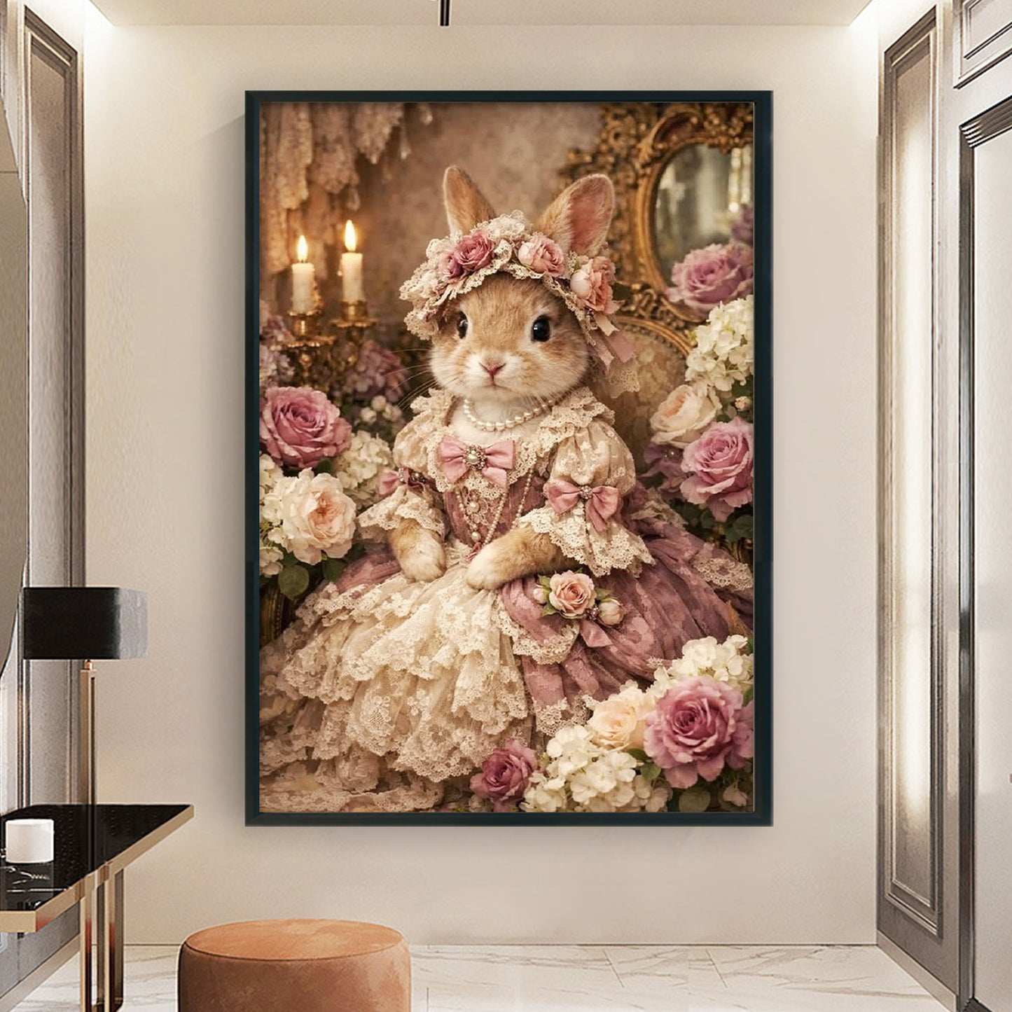 Rabbit - Full 11CT Stamped Cross Stitch 40x60CM - Huacan