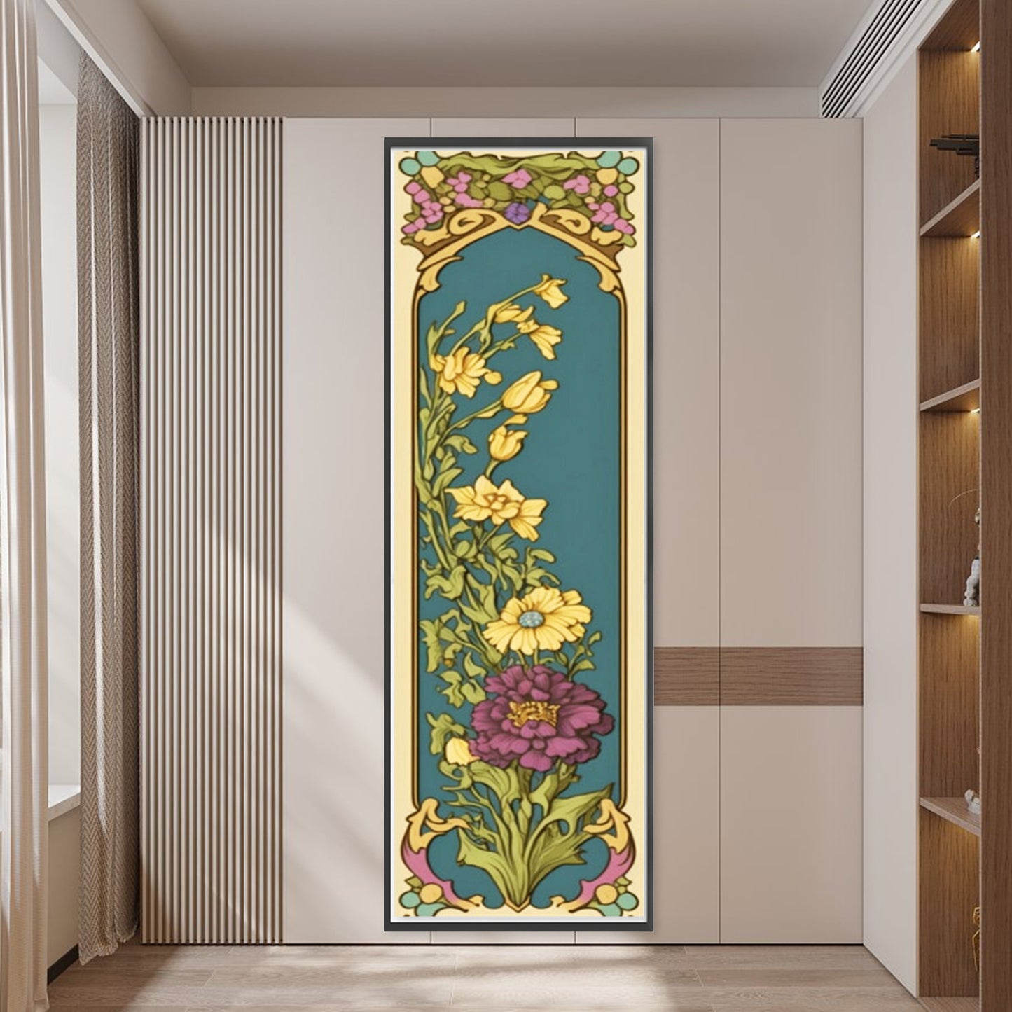Flower - Full 11CT Stamped Cross Stitch 30x90CM - Yishu