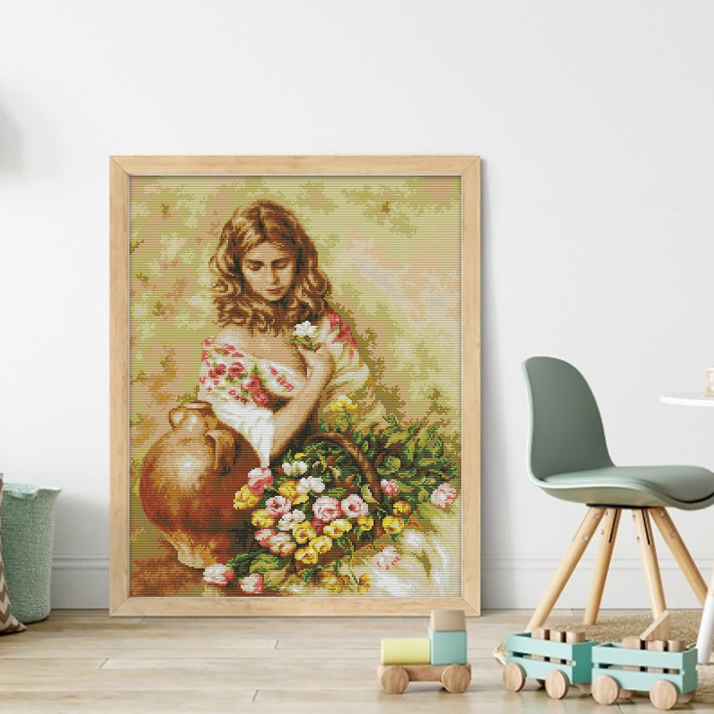 Floral Scent - Full 14CT Stamped Cross Stitch 42x54CM - Joy Sunday