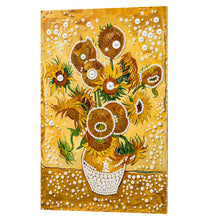 Load image into Gallery viewer, DIY Pearl Painting Kit 20x30CM Sunflower Framed Handmade Pearl Material Art Set Room Wall Decoration
