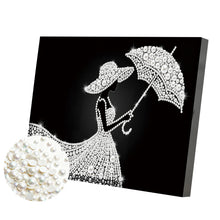 Load image into Gallery viewer, DIY Pearl Painting Kit 20x30CM Elegant Girl Framed Handmade Pearl Material Art Set Room Wall Decoration