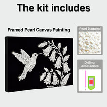 Load image into Gallery viewer, DIY Pearl Painting Kit 20x30CM Bird Carrying Flower Framed Handmade Pearl Material Art Set Room Wall Decoration