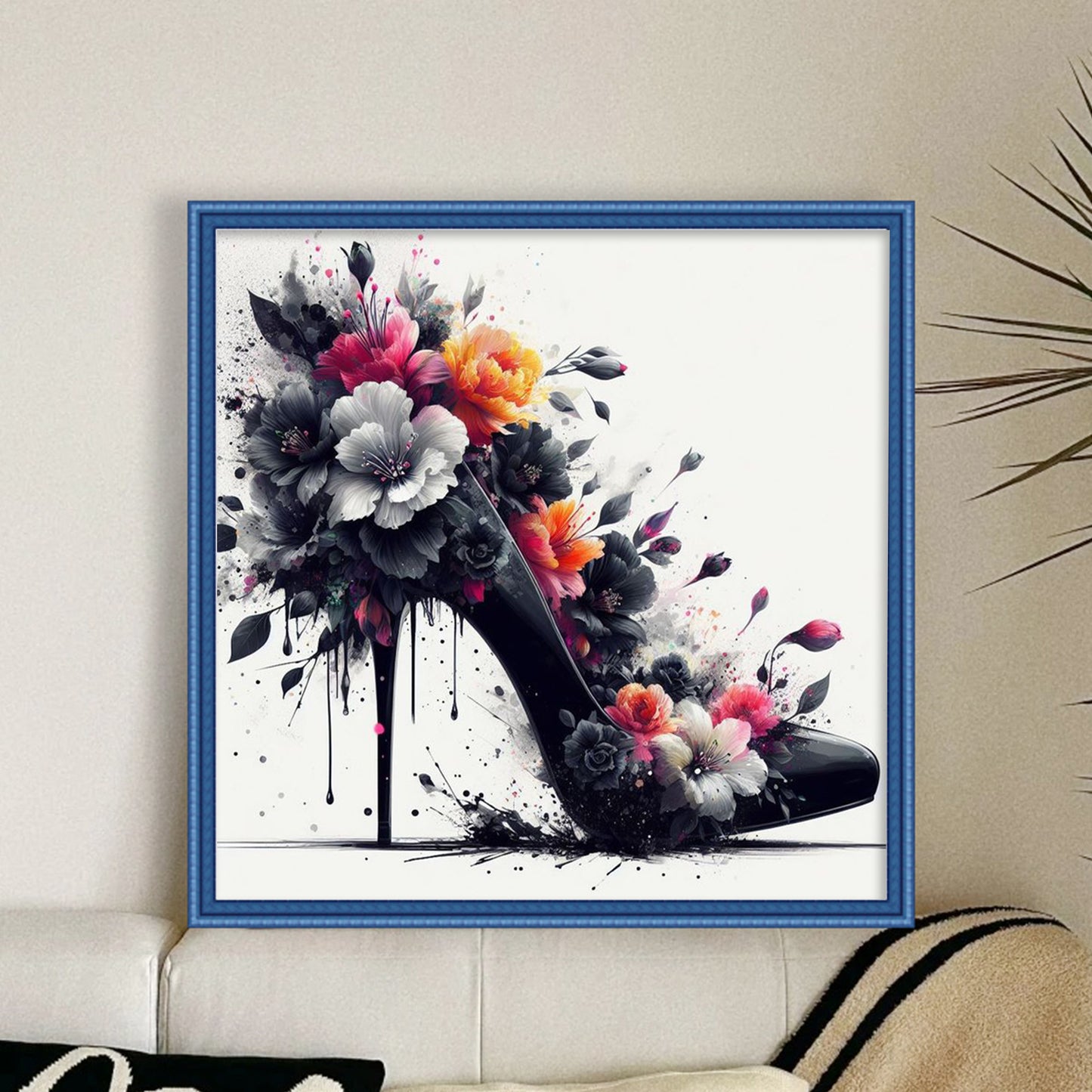 High Heels - Full 11CT Stamped Cross Stitch 40x40CM - Yishu