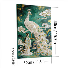 Load image into Gallery viewer, DIY Pearl Painting Kit 30x40CM Peacock Framed Handmade Pearl Material Art Set Room Wall Decoration