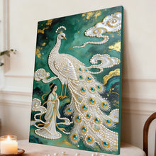 Load image into Gallery viewer, DIY Pearl Painting Kit 30x40CM Peacock Framed Handmade Pearl Material Art Set Room Wall Decoration