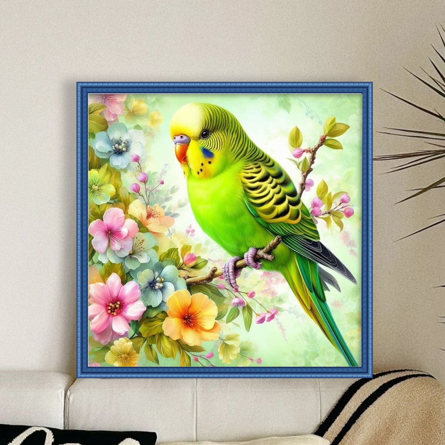 Parrot - Full 11CT Stamped Cross Stitch 40x40CM - Huacan