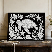 Load image into Gallery viewer, DIY Pearl Painting Kit 20x30CM Turtle Framed Handmade Pearl Material Art Set Room Wall Decoration
