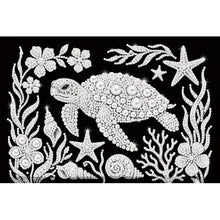 Load image into Gallery viewer, DIY Pearl Painting Kit 20x30CM Turtle Framed Handmade Pearl Material Art Set Room Wall Decoration