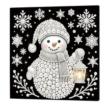 Load image into Gallery viewer, DIY Pearl Painting Kit 25x25CM Snowman Framed Handmade Pearl Material Art Set Room Wall Decoration
