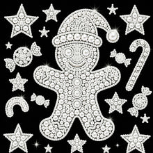 Load image into Gallery viewer, DIY Pearl Painting Kit 25x25CM Gingerbread Man Framed Handmade Pearl Material Art Set Room Wall Decoration