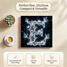 Load image into Gallery viewer, DIY Pearl Painting Kit 25x25CM Letter E Framed Handmade Pearl Material Art Set Room Wall Decoration