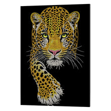 Load image into Gallery viewer, DIY Pearl Painting Kit 30x40CM Leopard Framed Handmade Pearl Material Art Set Room Wall Decoration