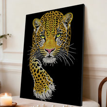 Load image into Gallery viewer, DIY Pearl Painting Kit 30x40CM Leopard Framed Handmade Pearl Material Art Set Room Wall Decoration