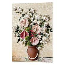 Load image into Gallery viewer, DIY Pearl Painting Kit 30x40CM Earthenware Jars And Vases Framed Handmade Pearl Material Art Set Room Wall Decoration