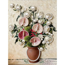 Load image into Gallery viewer, DIY Pearl Painting Kit 30x40CM Earthenware Jars And Vases Framed Handmade Pearl Material Art Set Room Wall Decoration