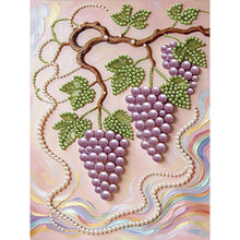 Load image into Gallery viewer, DIY Pearl Painting Kit 30x40CM Grape Framed Handmade Pearl Material Art Set Room Wall Decoration