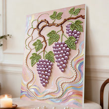 Load image into Gallery viewer, DIY Pearl Painting Kit 30x40CM Grape Framed Handmade Pearl Material Art Set Room Wall Decoration