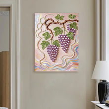 Load image into Gallery viewer, DIY Pearl Painting Kit 30x40CM Grape Framed Handmade Pearl Material Art Set Room Wall Decoration