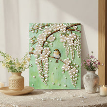 Load image into Gallery viewer, DIY Pearl Painting Kit 30x40CM Tree Branch Bird Framed Handmade Pearl Material Art Set Room Wall Decoration