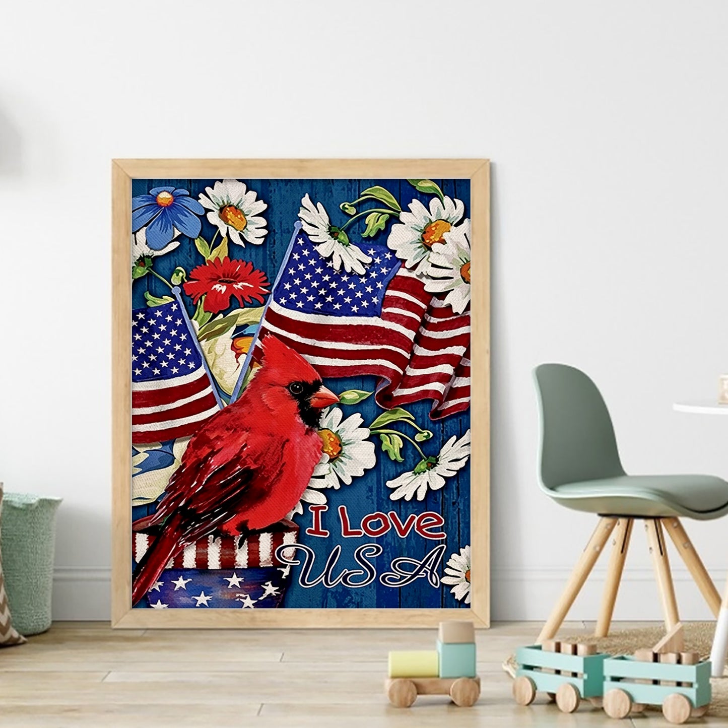 Independence Day - Full 11CT Stamped Cross Stitch 40x50CM - Yishu
