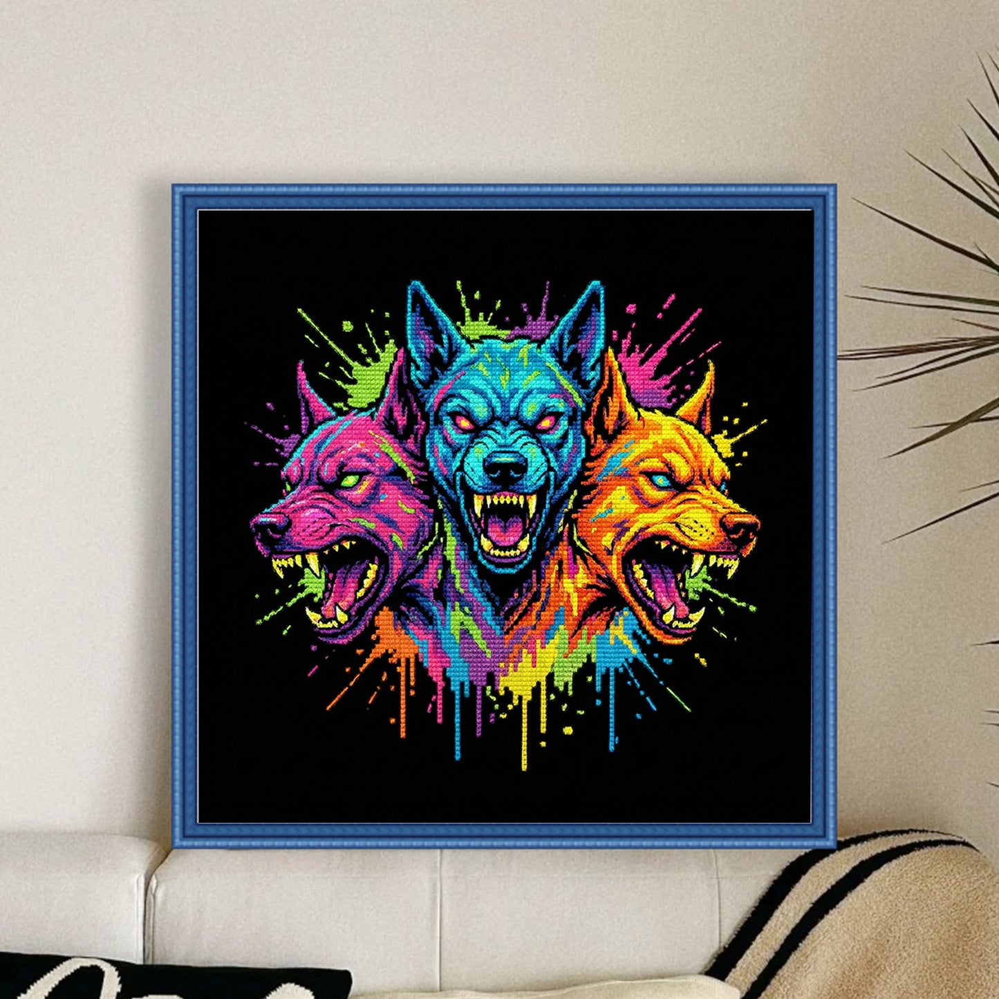 Cerberus - Full 14CT Stamped Cross Stitch 30x30CM - Huacan