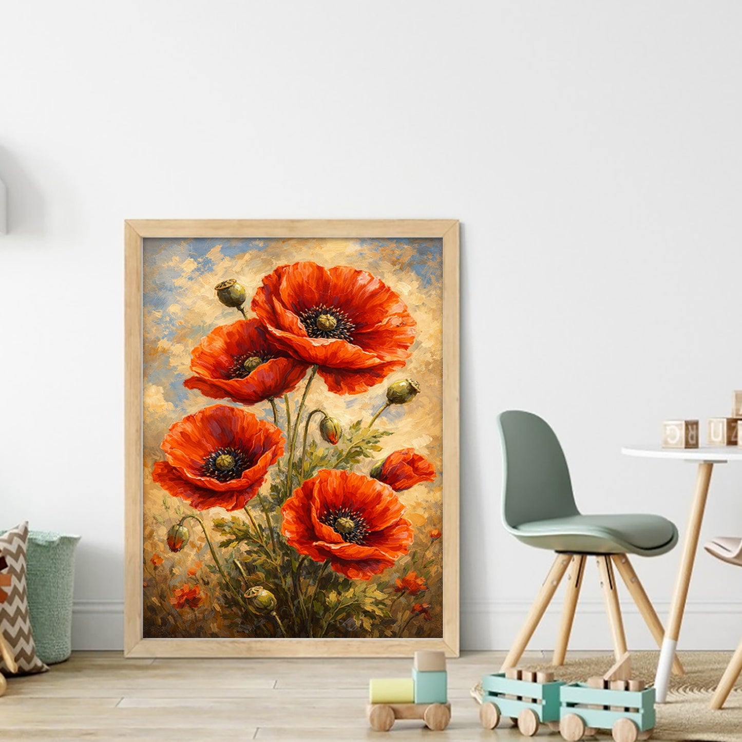 Poppy - Full 11CT Stamped Cross Stitch 40x55CM - Yishu