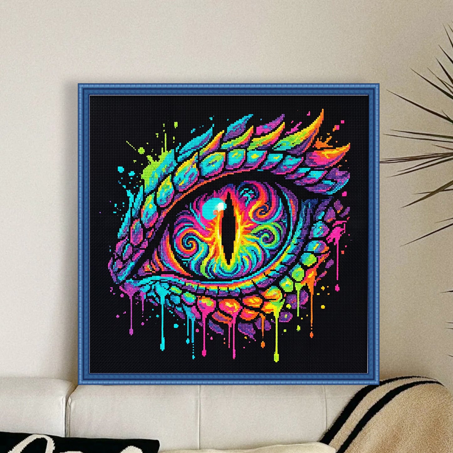 Dragon Eye - Full 14CT Counted Cross Stitch 30x30CM - Yishu