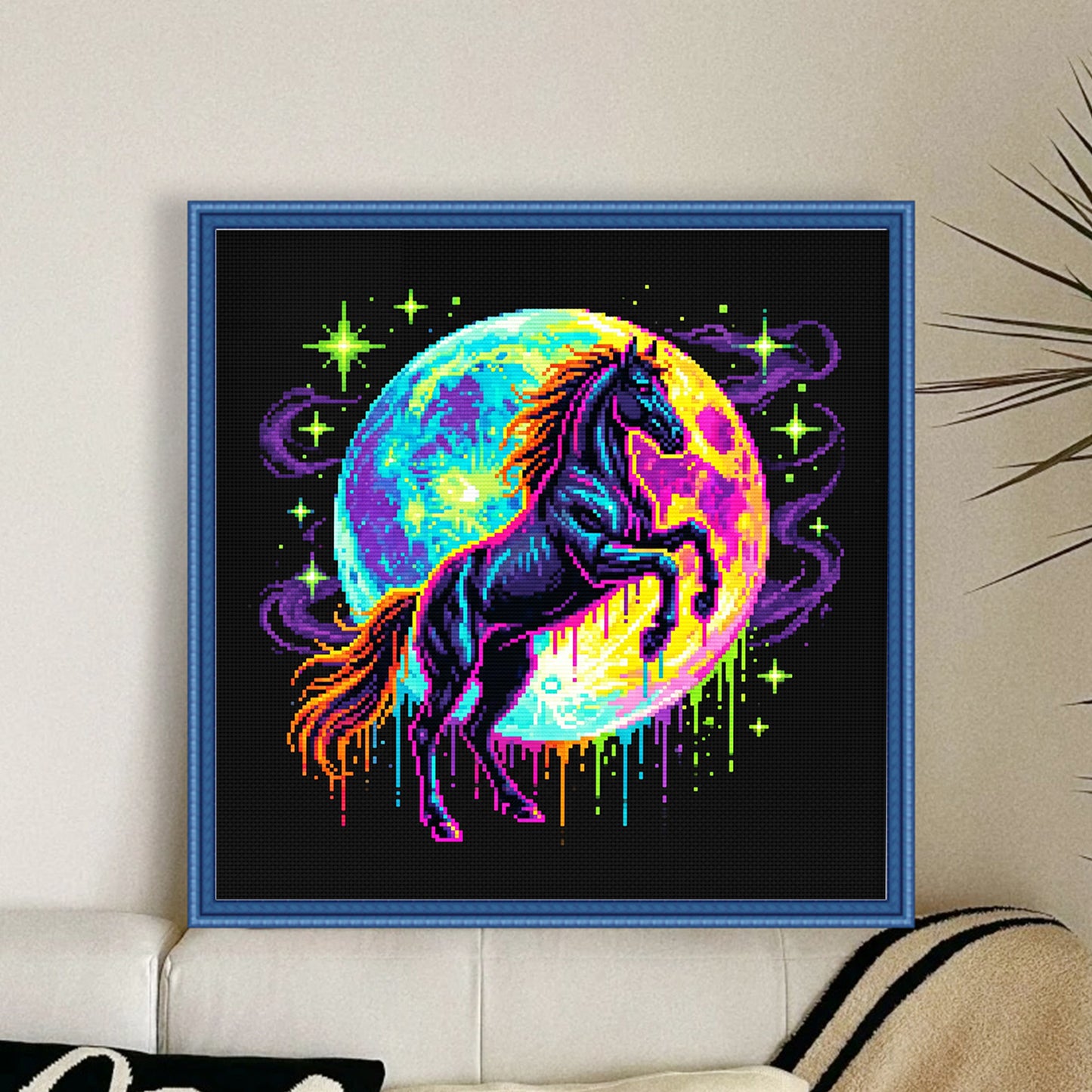 Horse - Full 14CT Counted Cross Stitch 30x30CM - Yishu