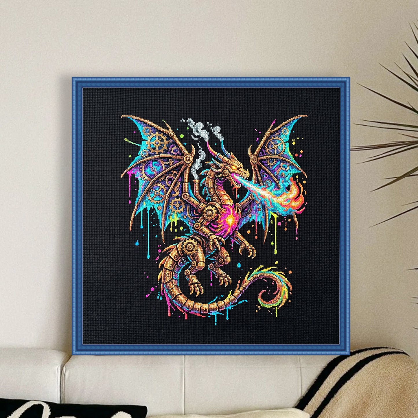 Dragon - Full 14CT Counted Cross Stitch 30x30CM - Yishu
