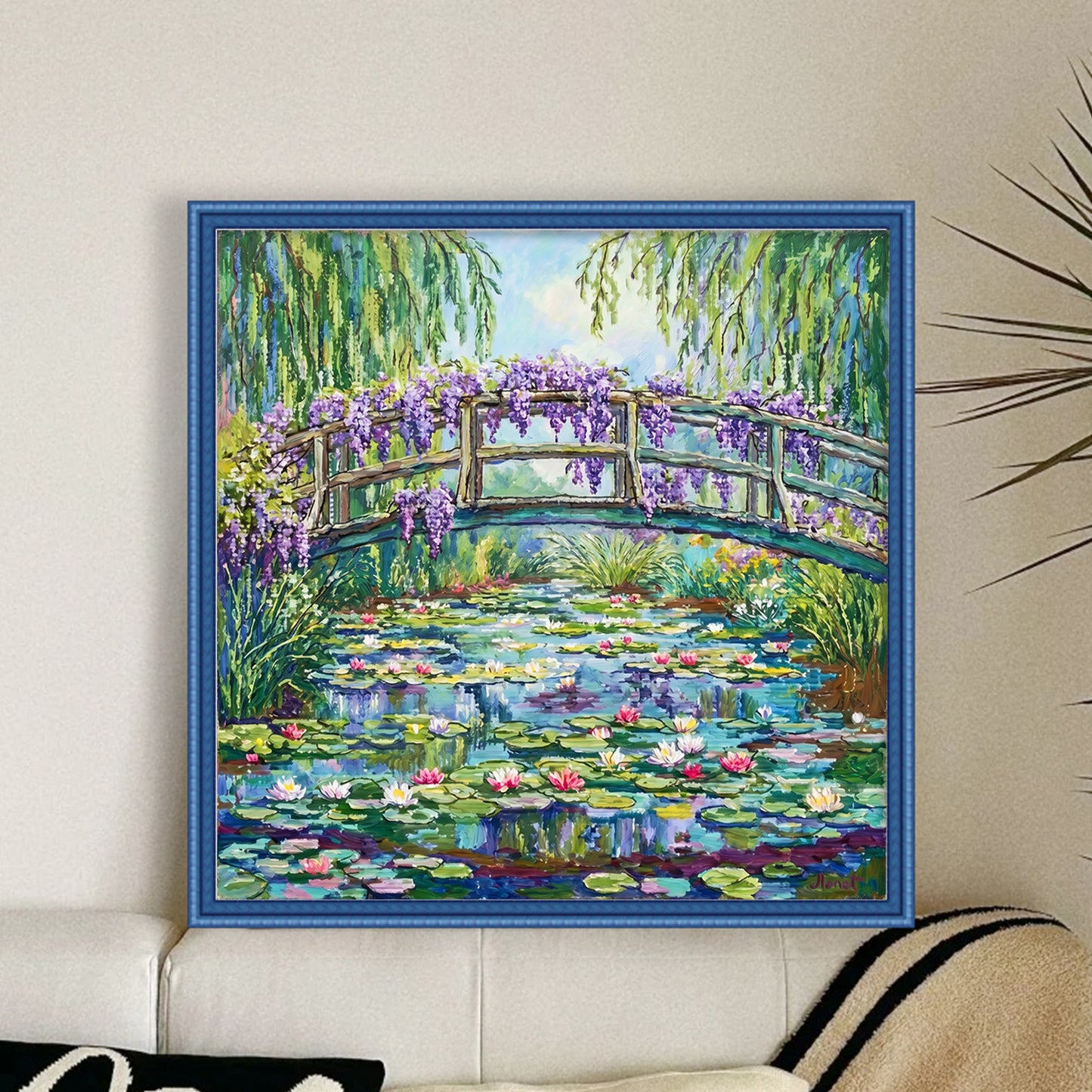 Summer Scenery - Full 18CT Stamped Cross Stitch 40x40CM - Huacan