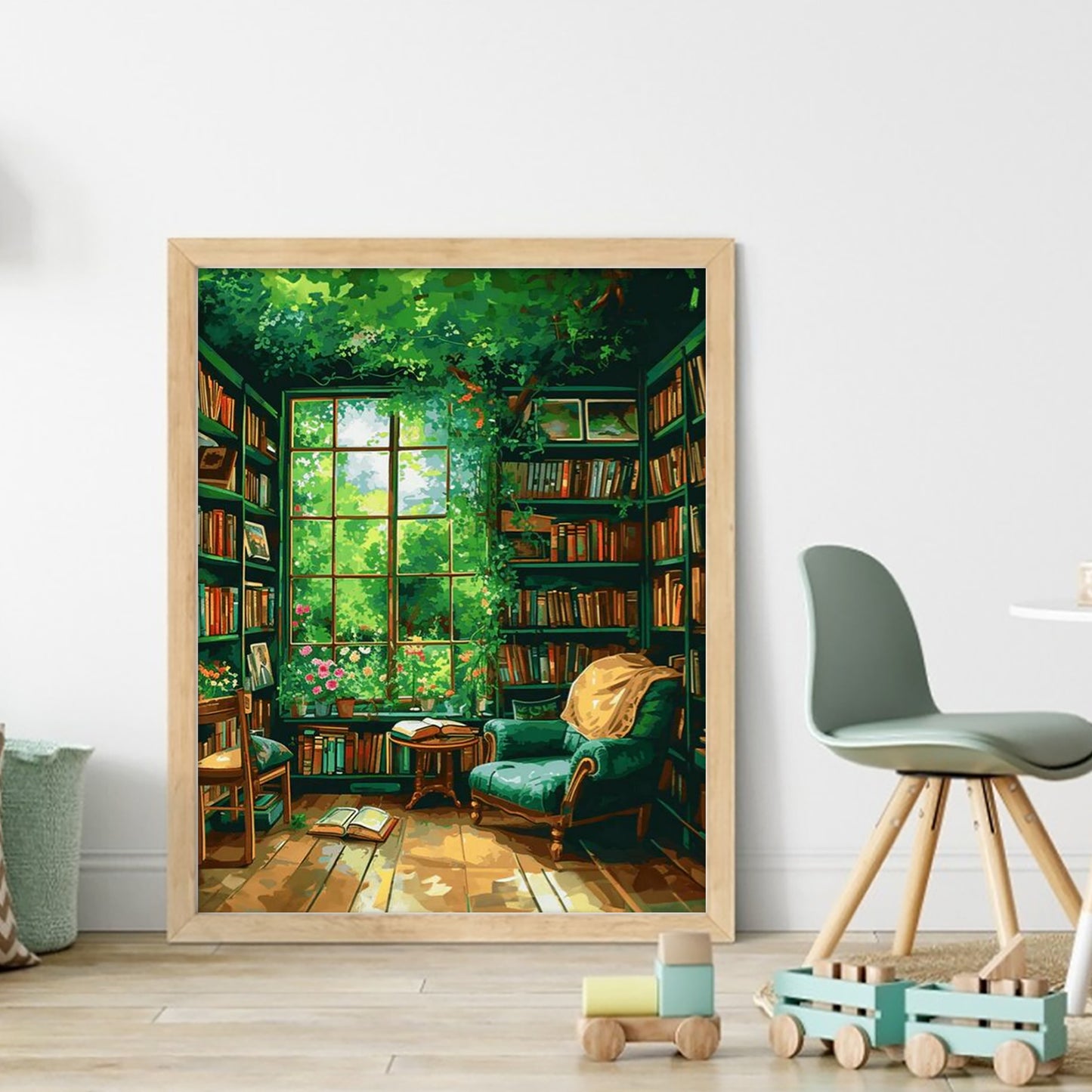 Sunlit Forest Study - Full 11CT Stamped Cross Stitch 40x50CM - Huacan