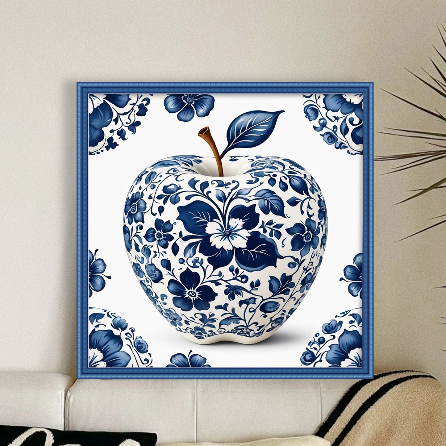 Porcelain Apple - Full 11CT Stamped Cross Stitch 40x40CM - Huacan